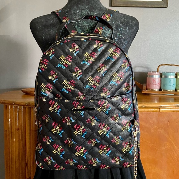 The Magic is You Black Backpack with Colorful Graphics with Black Cosmetic Bag main image 6